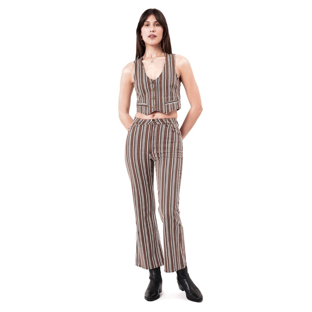 ROLLA'S Black and White Striped Wide Leg Pants